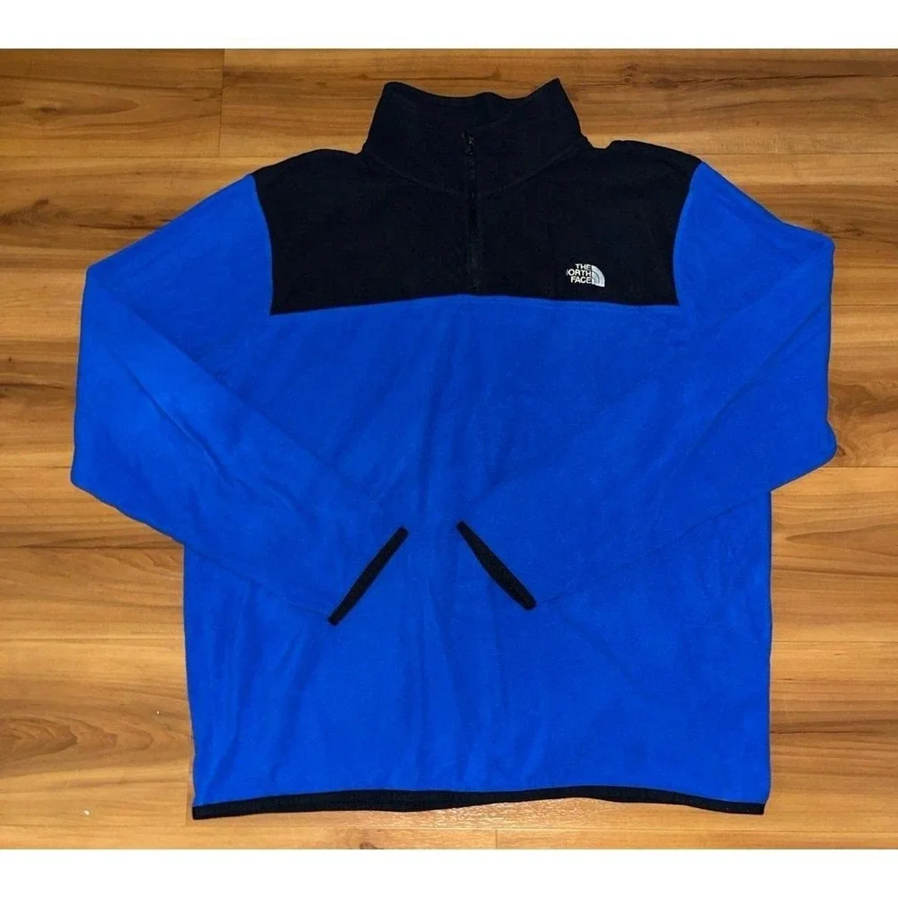 Mens The North Face Quarter Zip Fleece Pullover Jacket